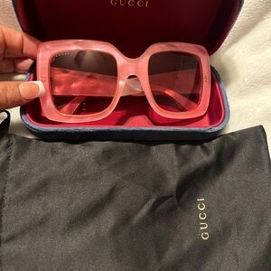 Gucci Pink Oversized Square Sunglasses. ….really nice color like a Barbie